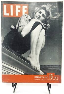 LIFE Magazine Feb 24 1947 Texas Coed Gay Braun Cover College Fashions